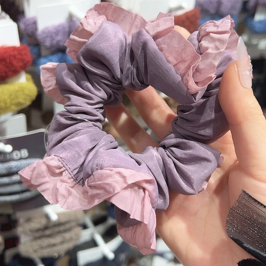 非金属紫色粉边发圈