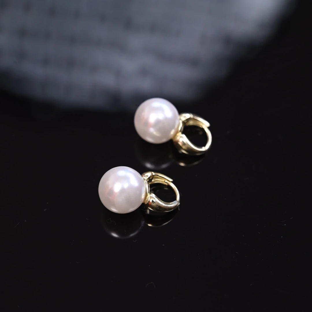 非金属布艺耳饰 苏绣 【珠珠耳扣】 手工绒花复古耳环