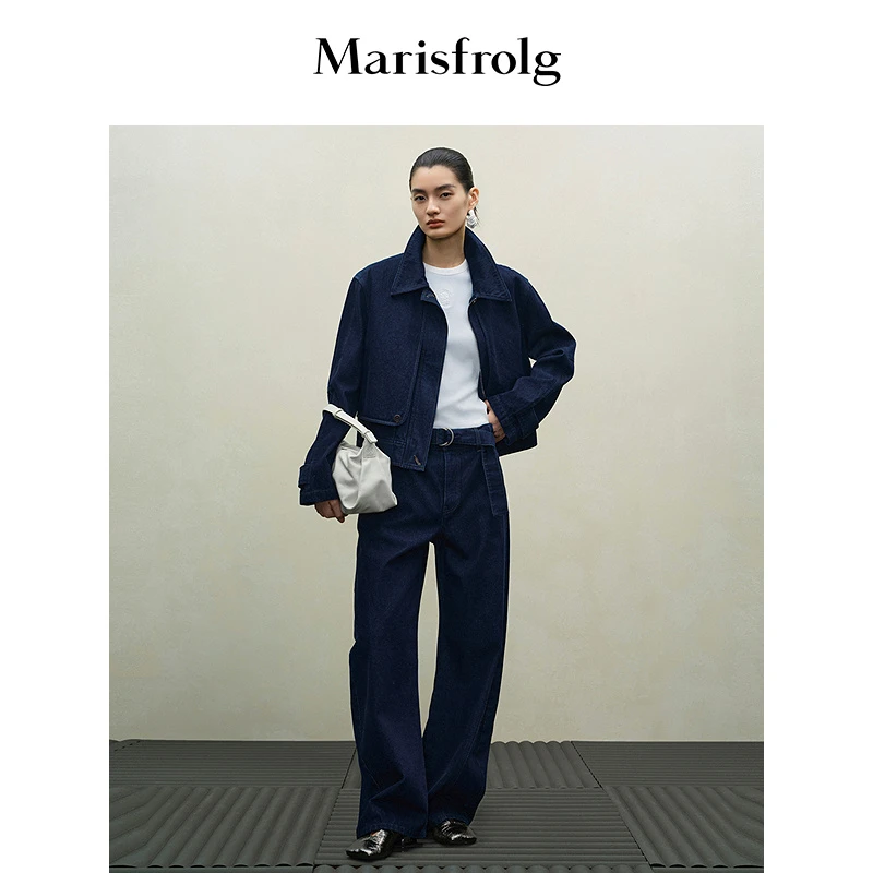 Marisfrolg玛丝菲尔25新款时尚复古宽松休闲裤子ACFZ30525