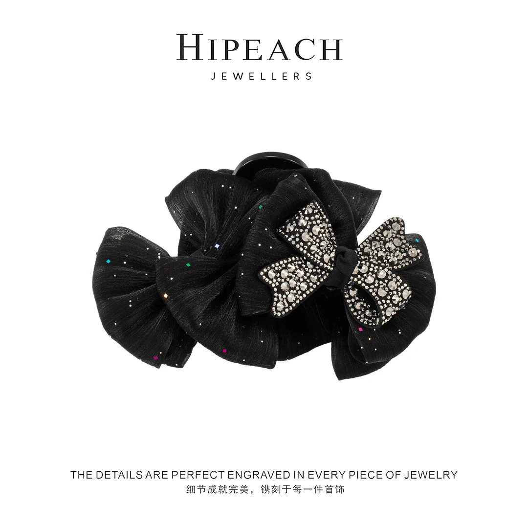 优雅际遇彩粉蝴蝶结抓夹029-036