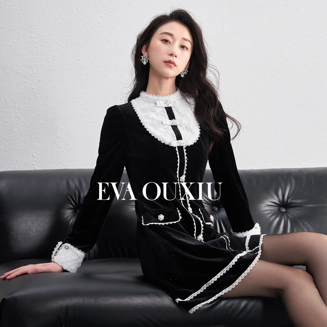 【韩诗诗专属】EVA OUXIU/伊华欧秀连衣裙45WAQ5607