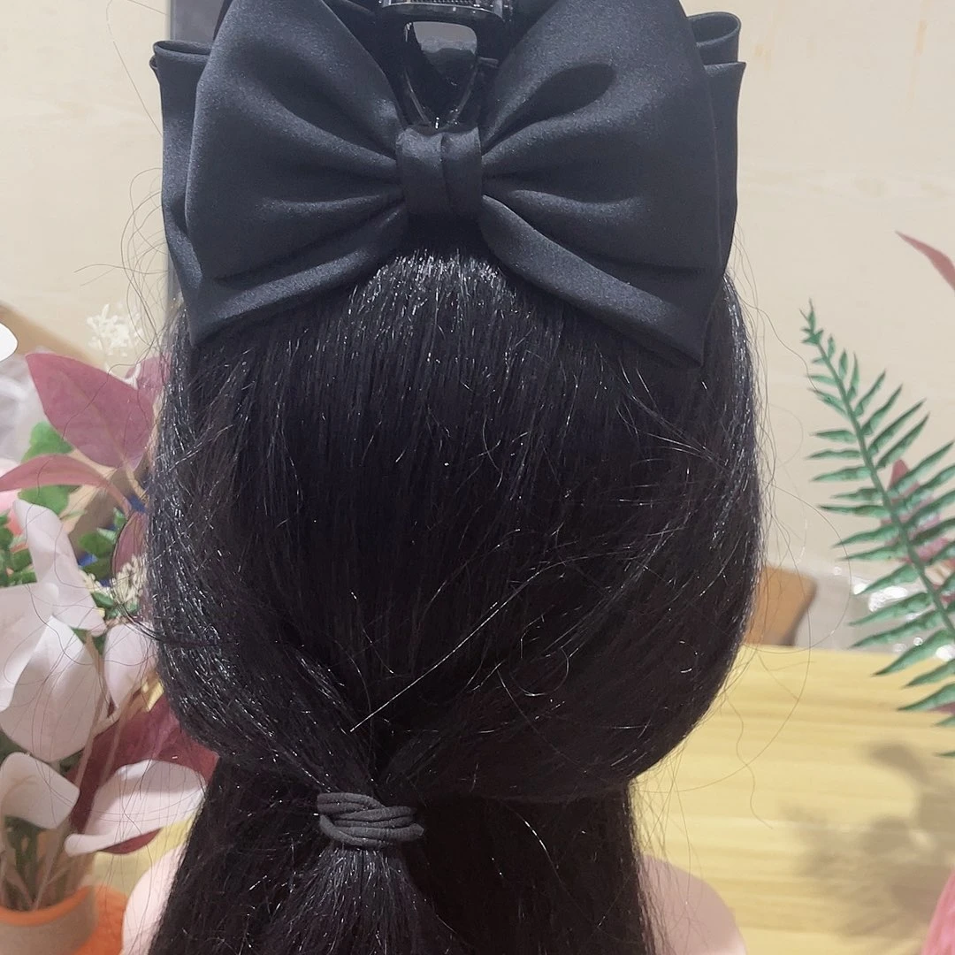 皮质铁合金蝴蝶结发夹