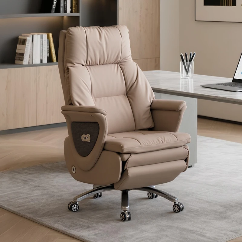 bogese伯格森按摩老板椅可躺真皮办公椅人体工学椅