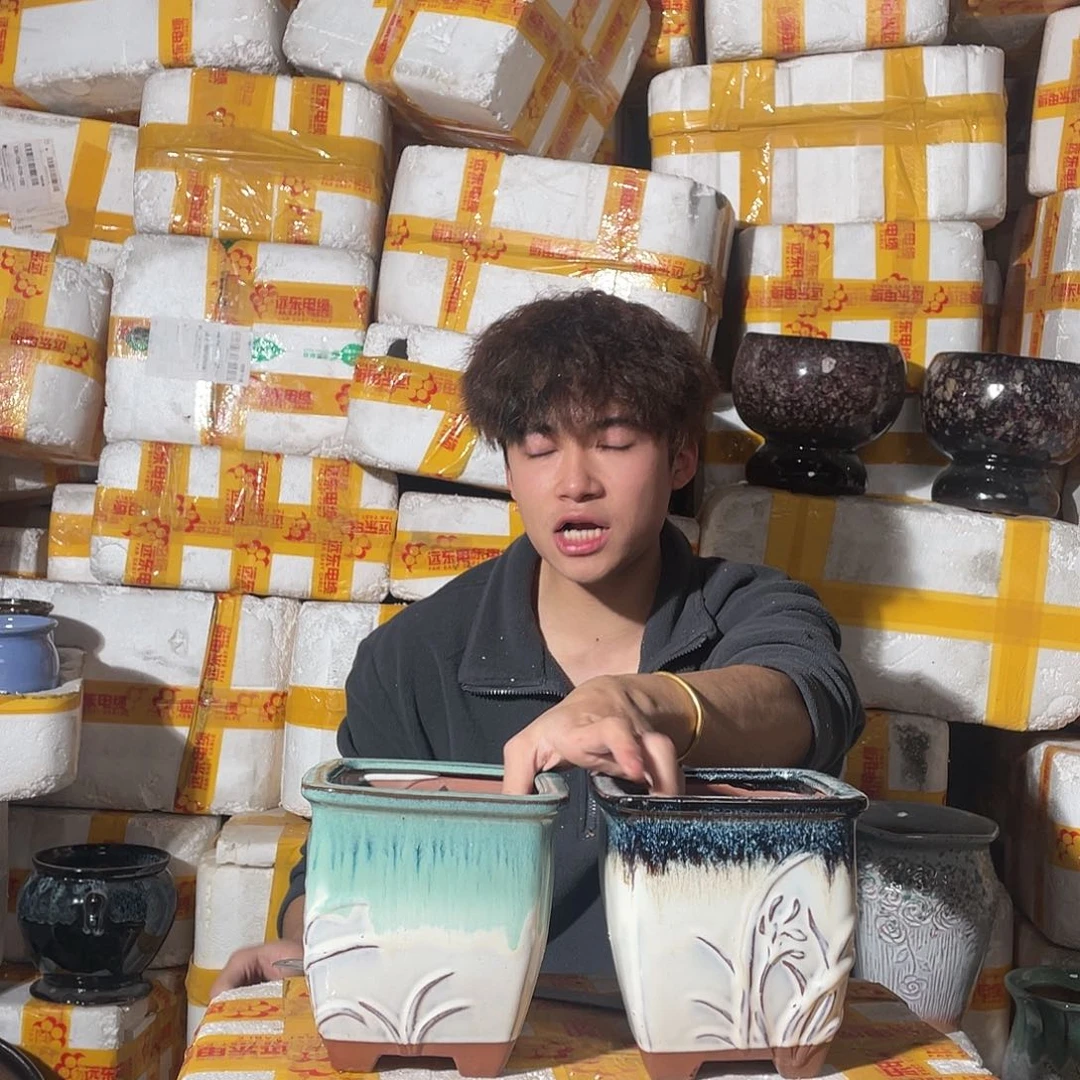 红陶宜兴紫砂花盆