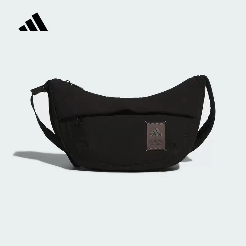 Adidas阿迪达斯单肩包2024冬季新款大容量胸包户外运动包JF6246