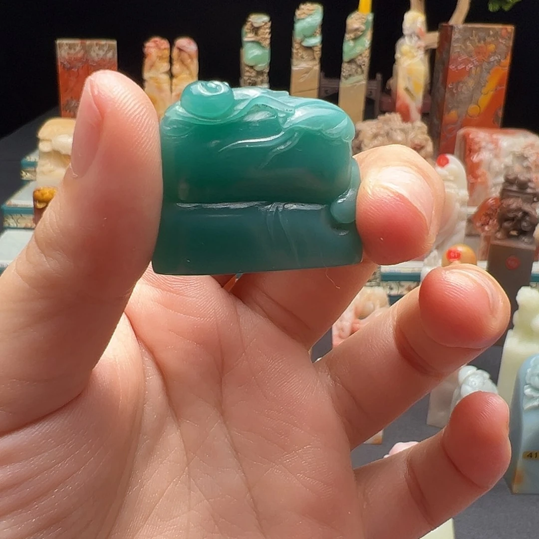 寿山石印石茗*柒手工制作