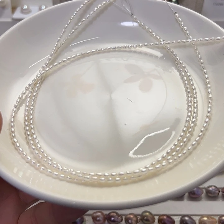 淡水珍珠银S925镶嵌项链陈*