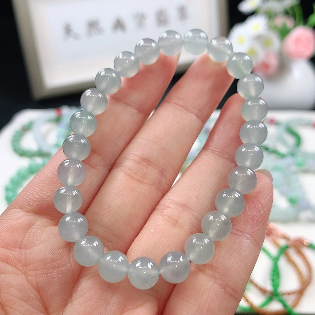 翡翠未镶嵌手链7.3mm
