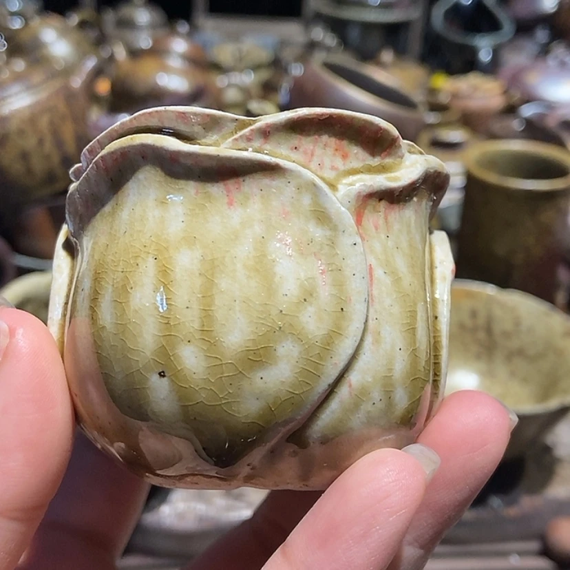 【闪购商品】茶杯紫砂带****涯金丝花朵杯