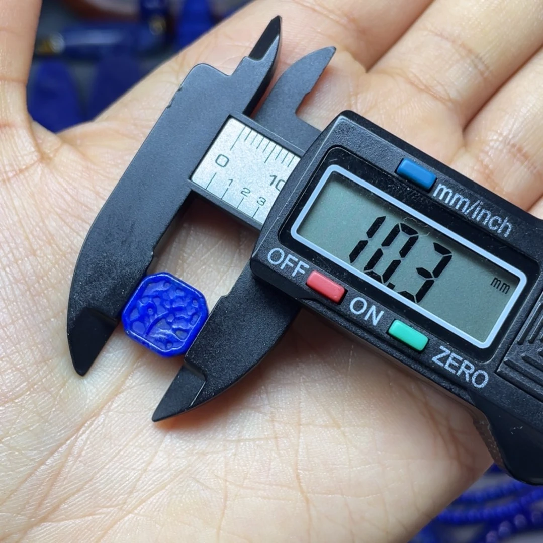 青金石未镶嵌10×10mm哑光莲花配饰