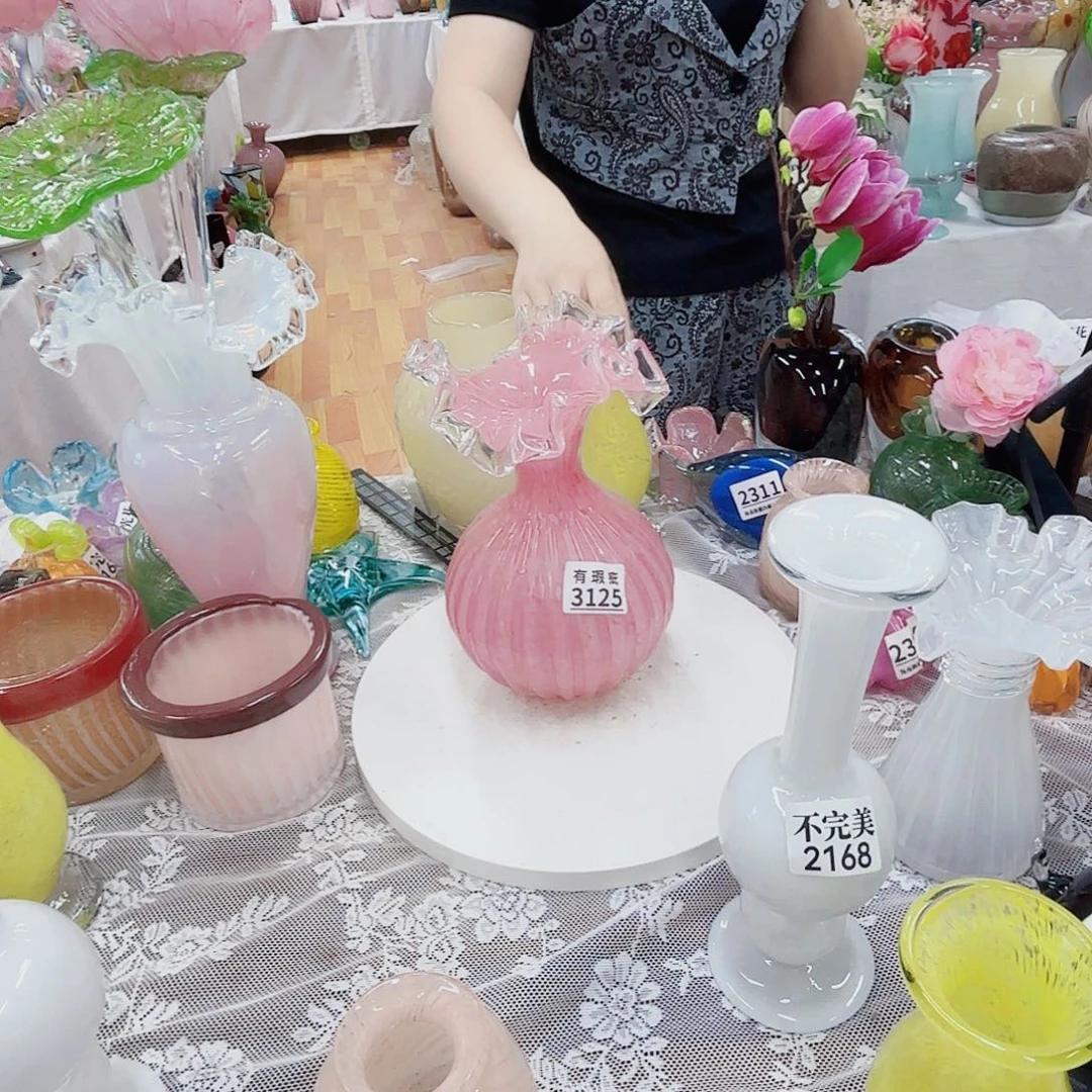 安妮琉璃花器摆件