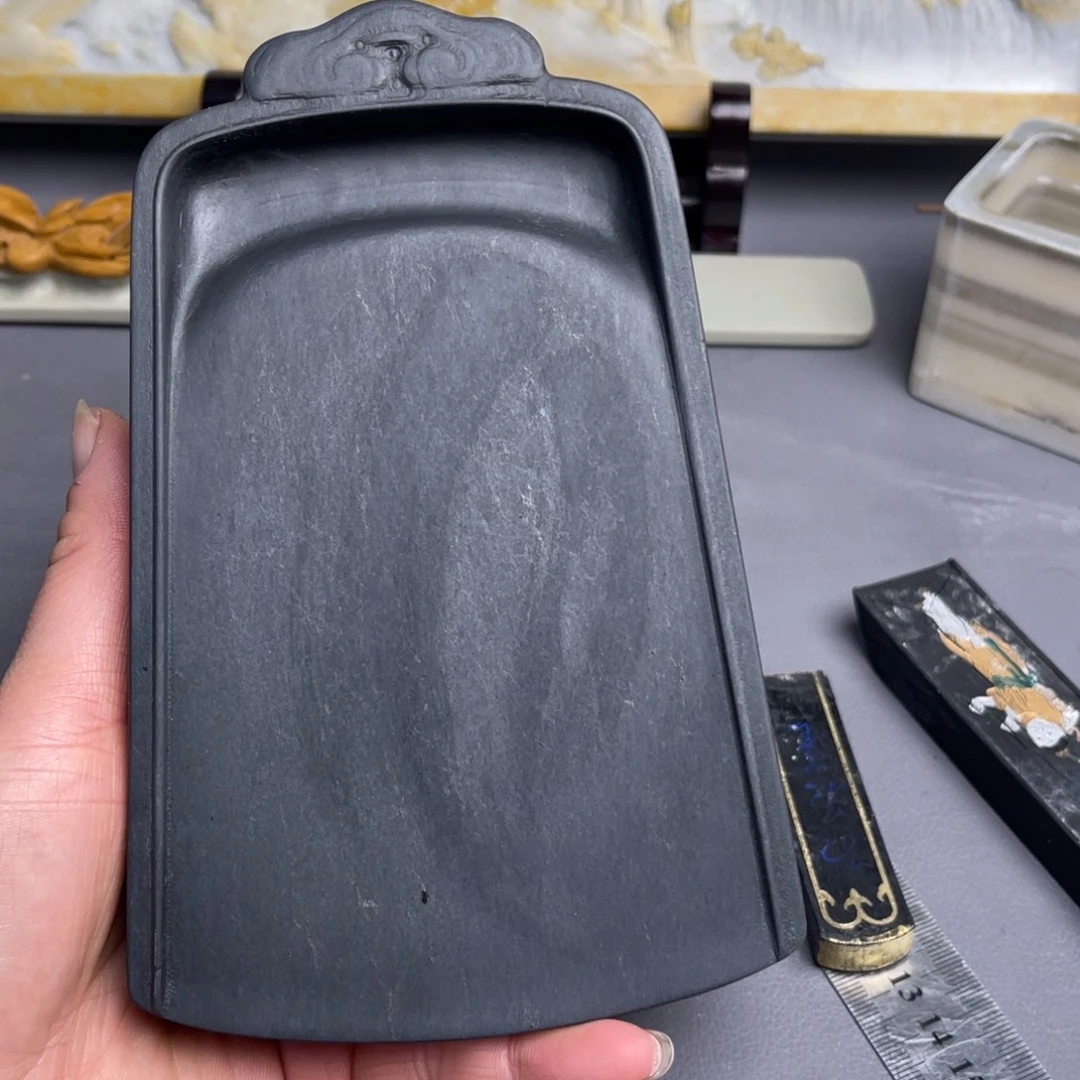 我***我易砚老坑塔山青砚台