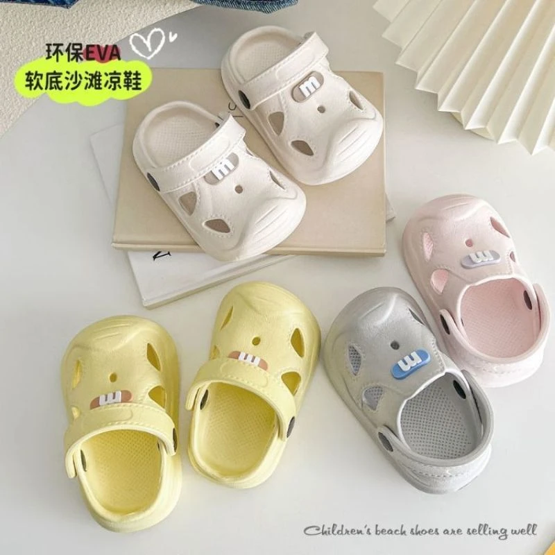 EVA宝宝包头拖鞋男童女童凉鞋夏季防滑婴幼儿室内洗澡儿童洞洞鞋
