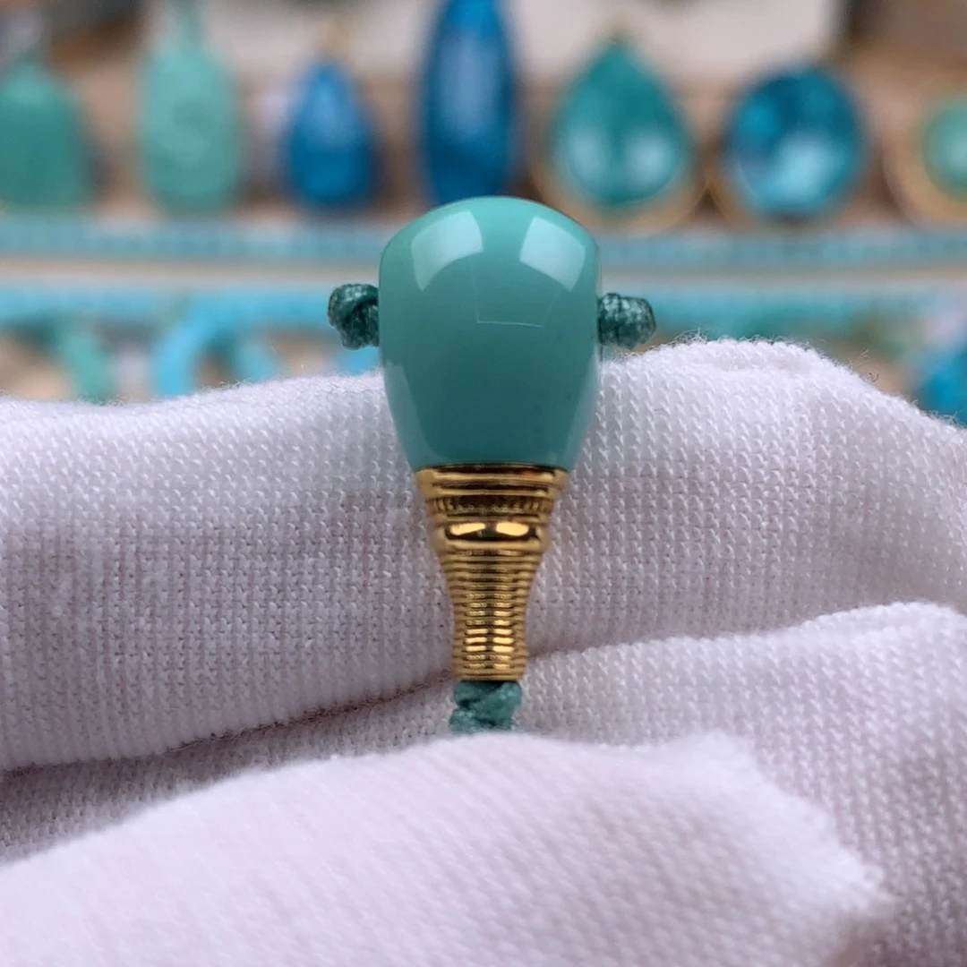 绿松石18K金镶嵌珠宝奇石