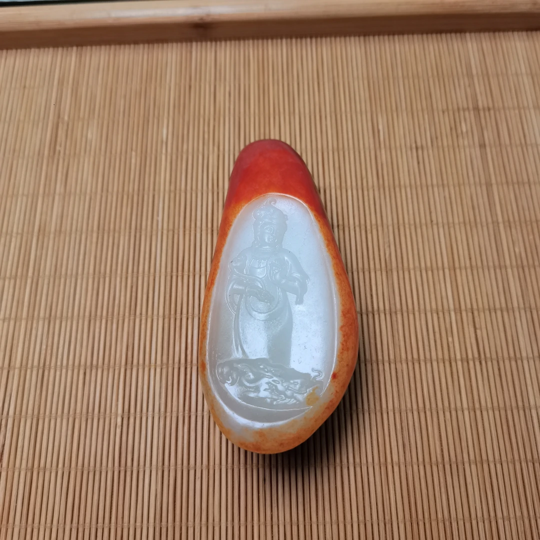 新疆和田玉玉龙观音菩萨237克