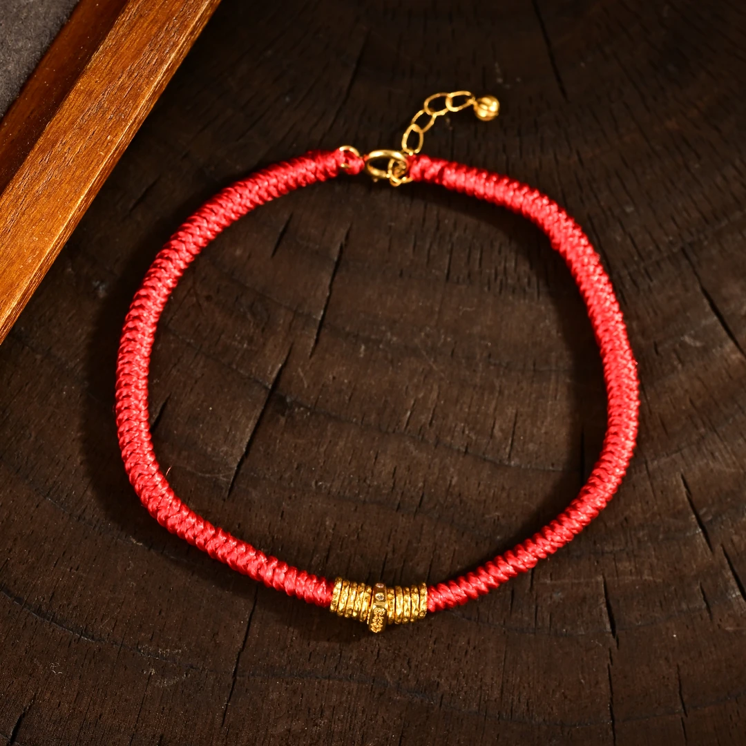 【北野珠宝】盘缠红手绳B292H-09尺寸4mm