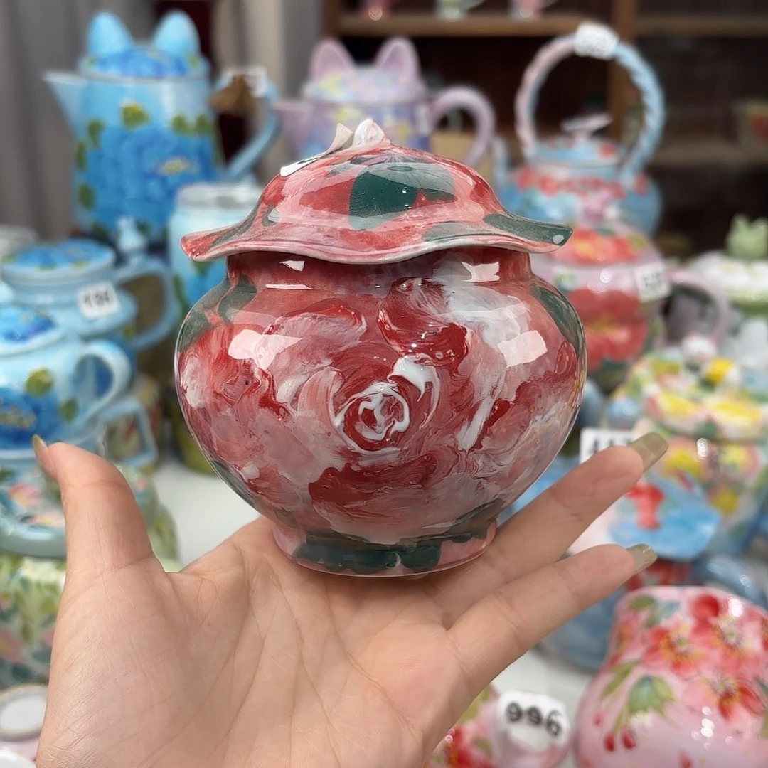 景德镇手绘高温釉下彩陶瓷茶具