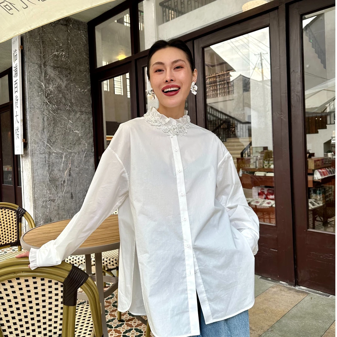 LEVIN LOVE 设计师款潮流女款长袖衬衣 A020CH1265