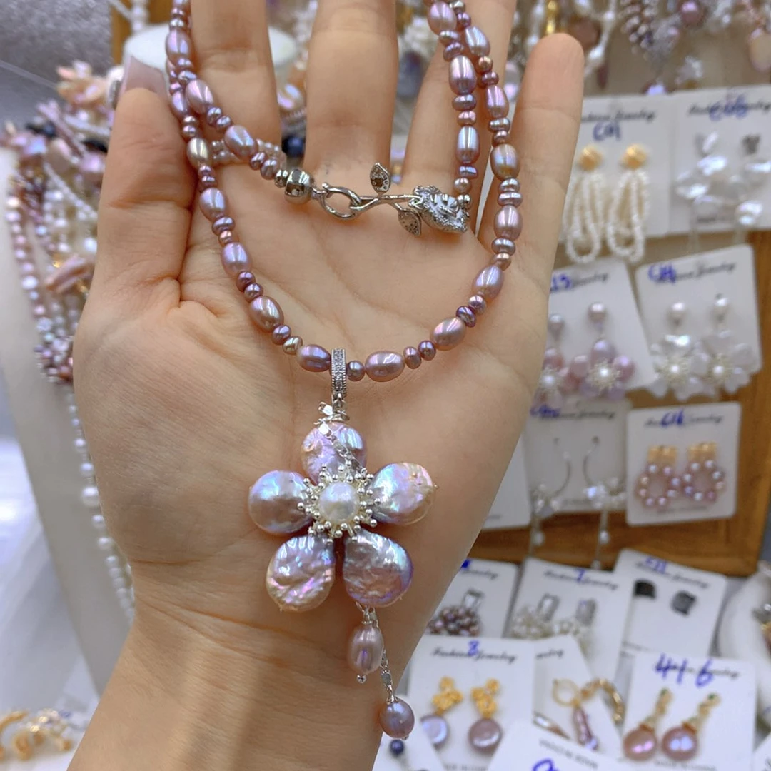 淡水珍珠耳饰银S925镶嵌