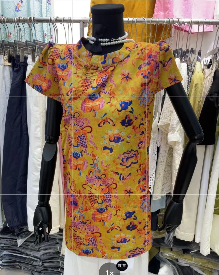 2025夏新款新中式国风印花T恤短袖