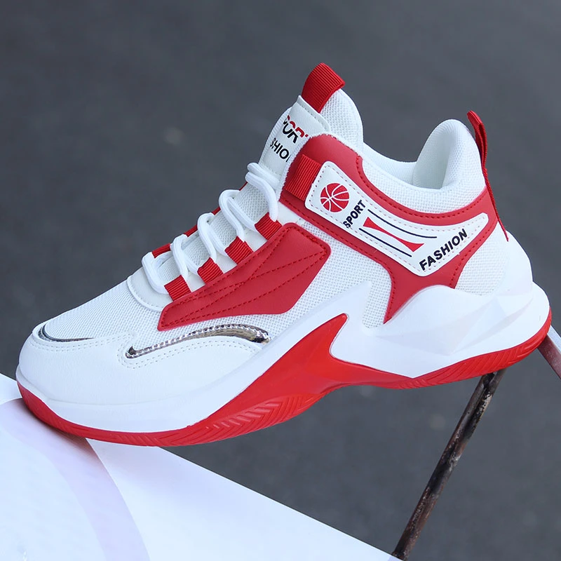 高帮篮球运动鞋男鞋透气网面减震耐磨学生实战靴防滑防臭跑步鞋子