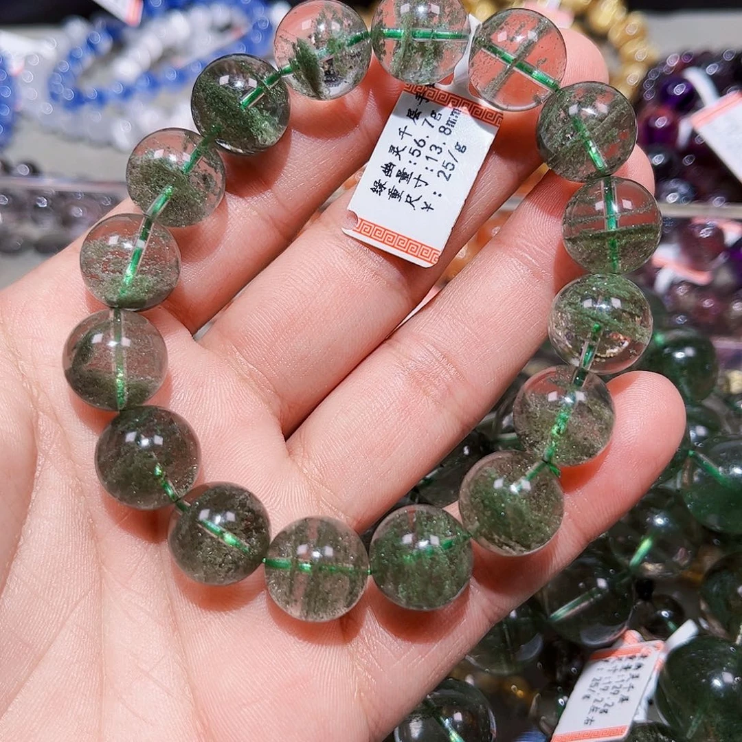 水晶手链未镶嵌绿幽灵千层