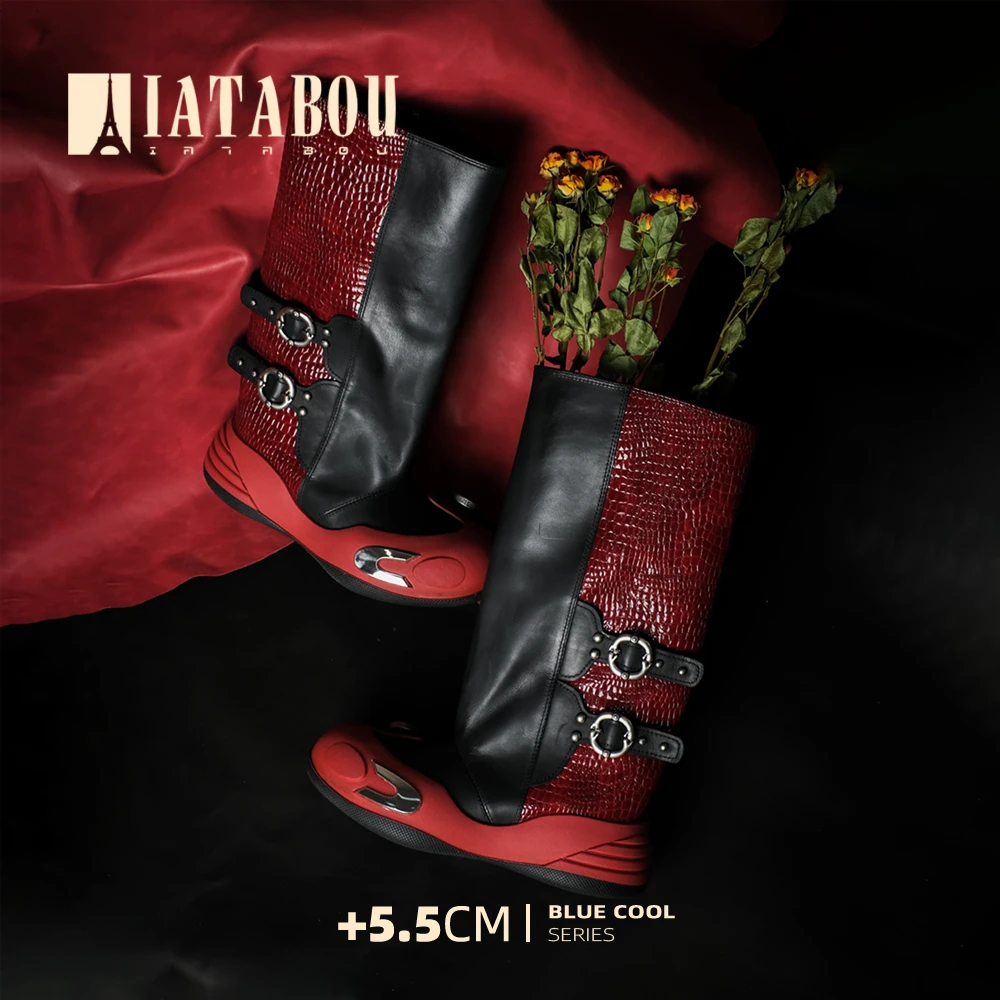 IATABOU【限定款】圆头拼色前卫潮酷时尚短靴TA356110