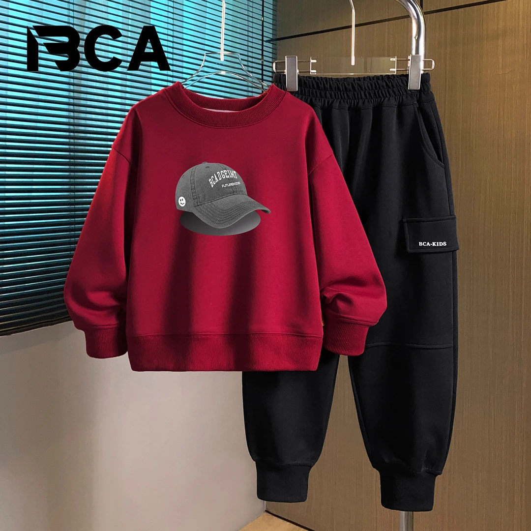 BCA中大童青少年男童潮酷穿搭春秋套装（S-007+TU-67.68+GN-5)