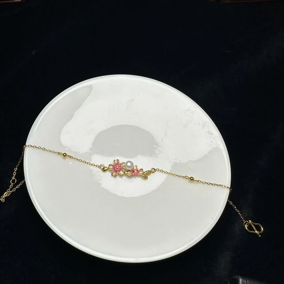 足银手链 足银  2659  樱花雨手链