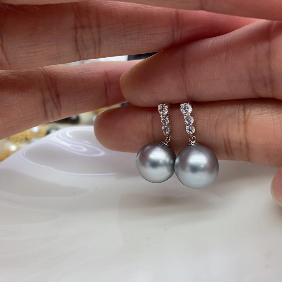 海水珍珠耳饰18K金镶嵌