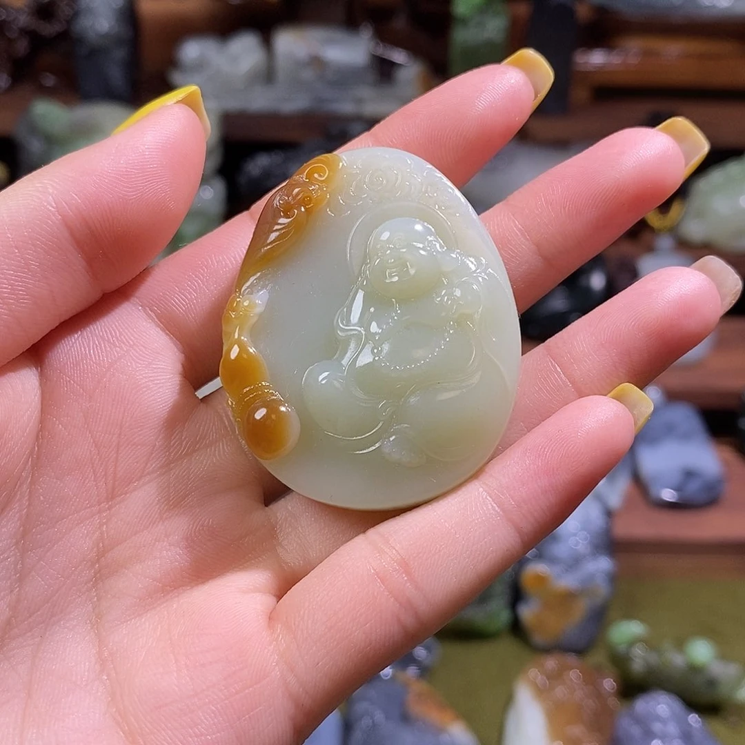 和田玉未镶嵌挂件