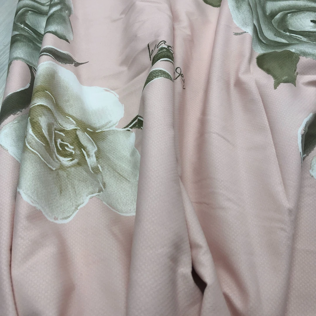 （蘩花粉）4.5米四件套余料粉色加密加厚超软布料印花布头清货