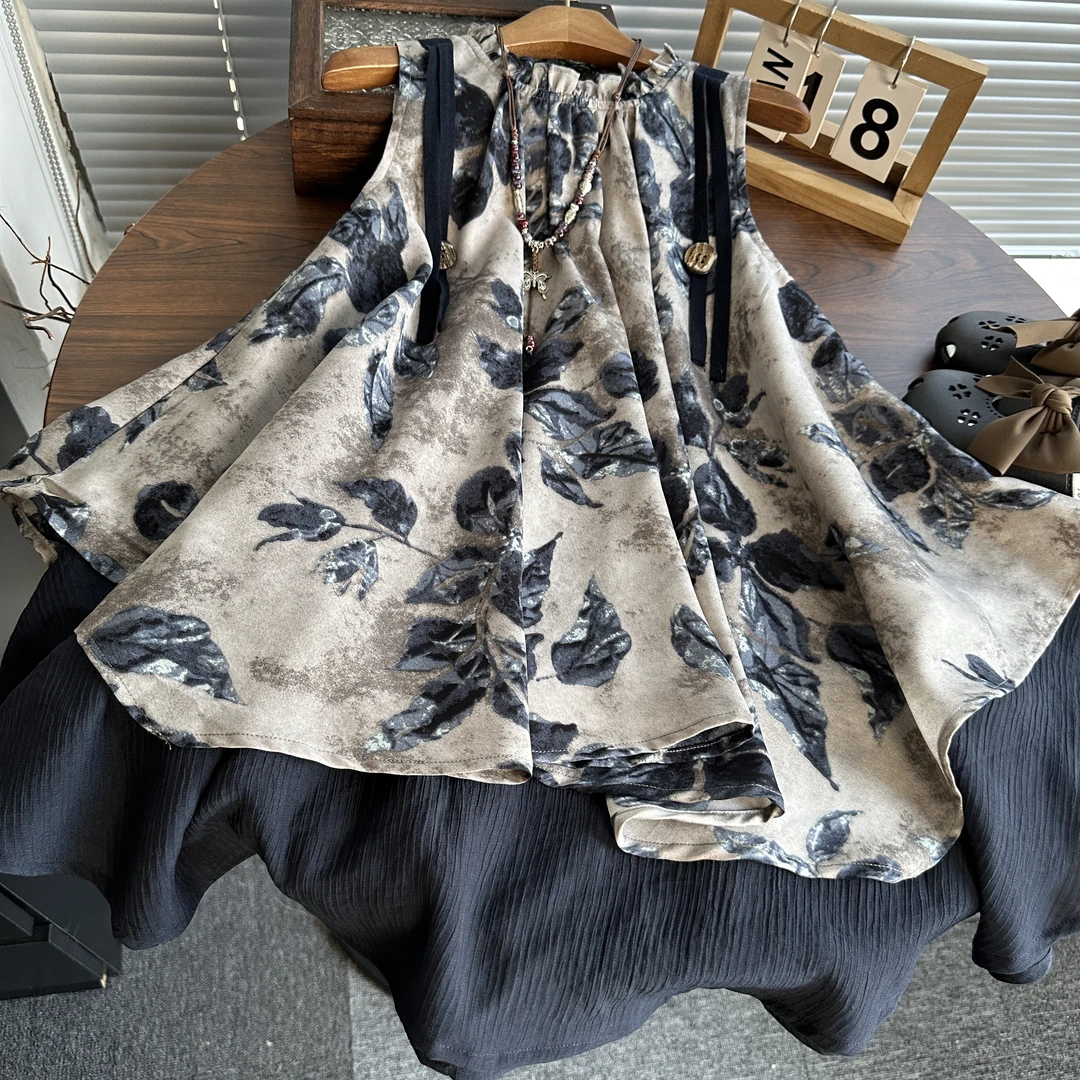 [中长款过膝盖裙子]女童连衣裙韩版设计师森系夏季裙子