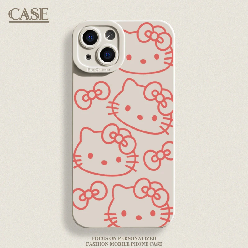 kitty猫适用iPhone16ProMax手机壳15苹果14软13瞳影12磨砂11xsxr