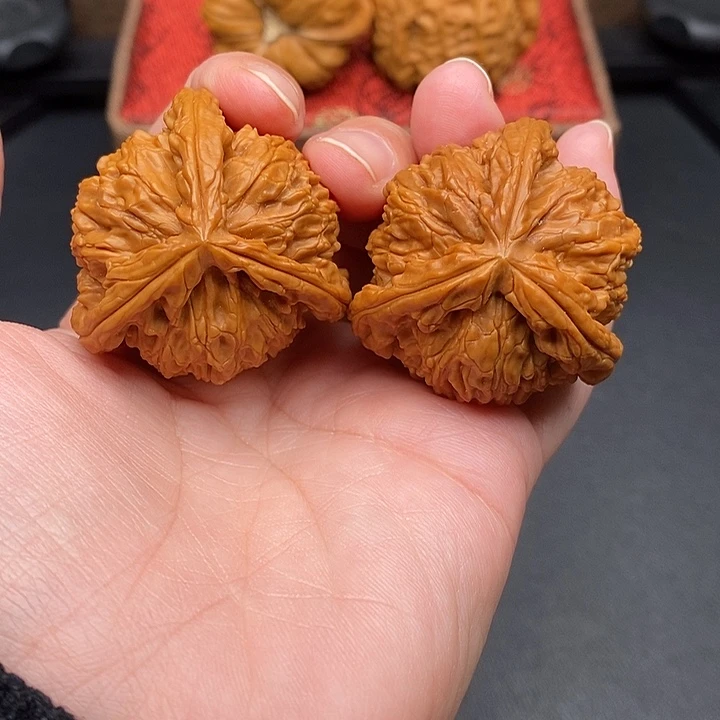 牛***牛文玩核桃把件白奔