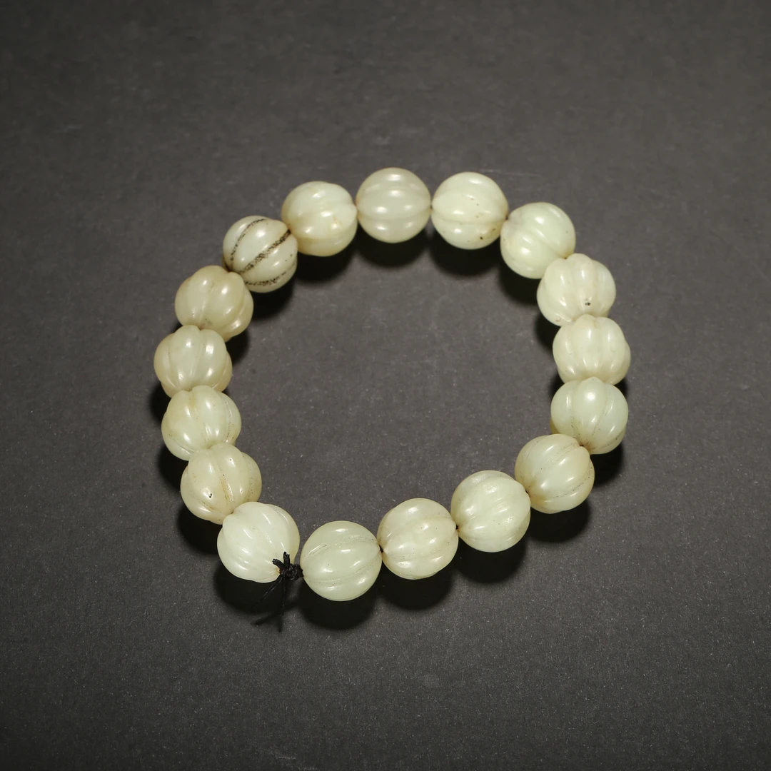 民国*玉瓜珠手串/WBWJ25101254/和田玉【北京文博】