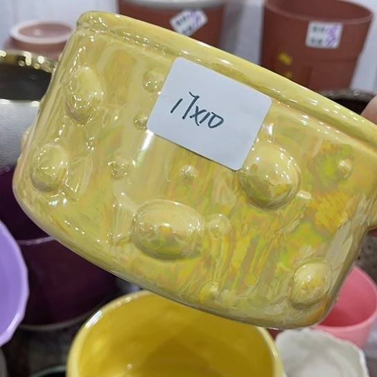 多肉绿植陶瓷花盆9.9包邮，有孔