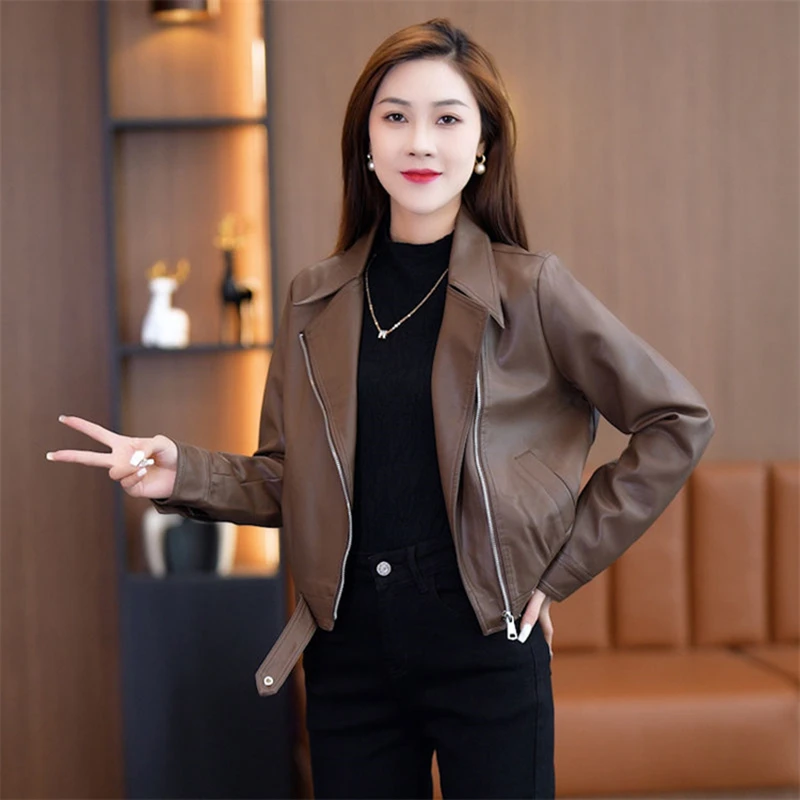 高级感炸街小皮衣2025春节新款小个子休闲时尚洋气流行气质皮夹克