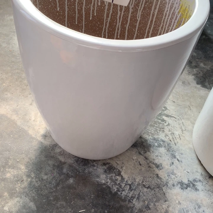花盆陶罐白色子弹头大号