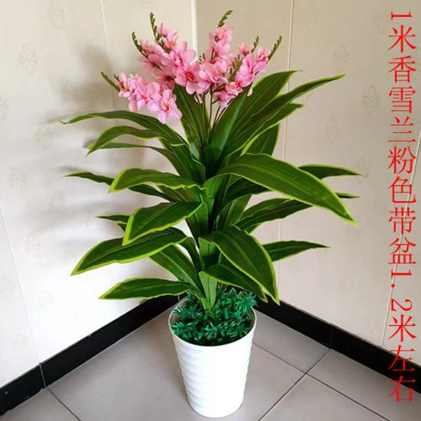室内仿真蝴蝶兰盆栽客厅落地装饰塑料假花绿植香雪兰剑兰阳台招财