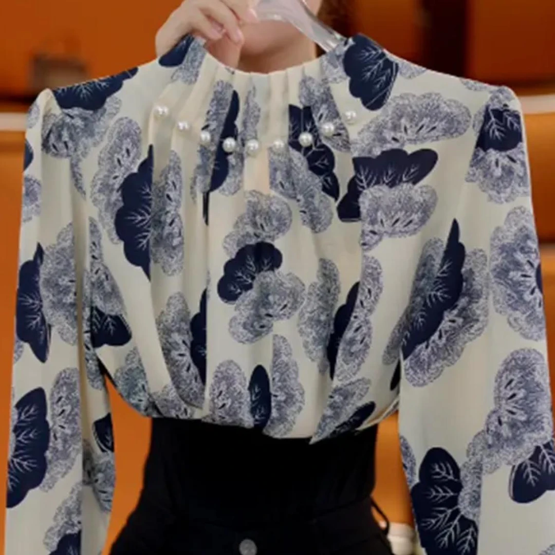 X2025新款原版正品春款高端钉珠衬衫时尚气质贵气上衣长袖衬衣