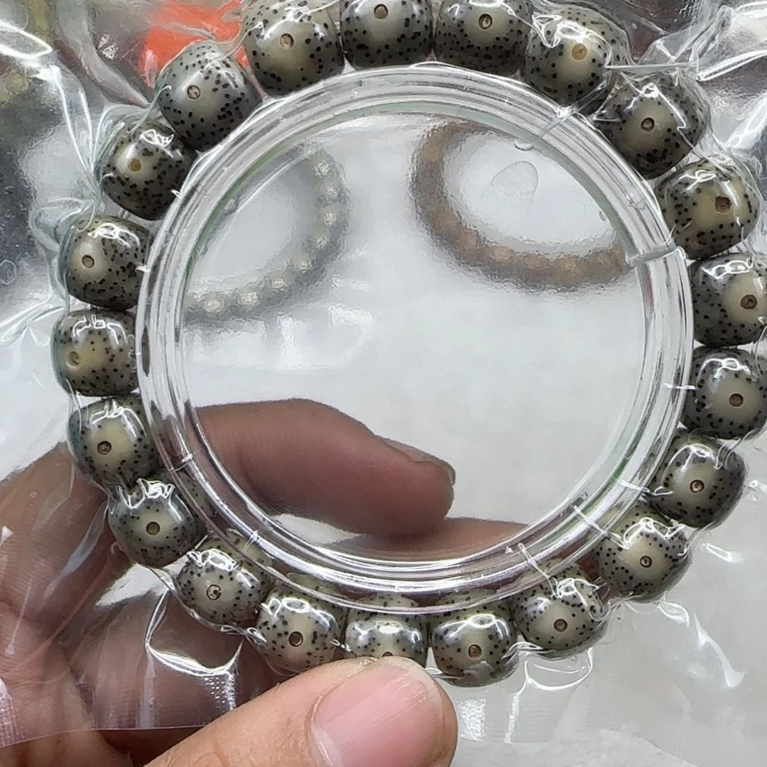 星月菩提手串35尽头黑冰大眼睛星月菩提单圈11左右