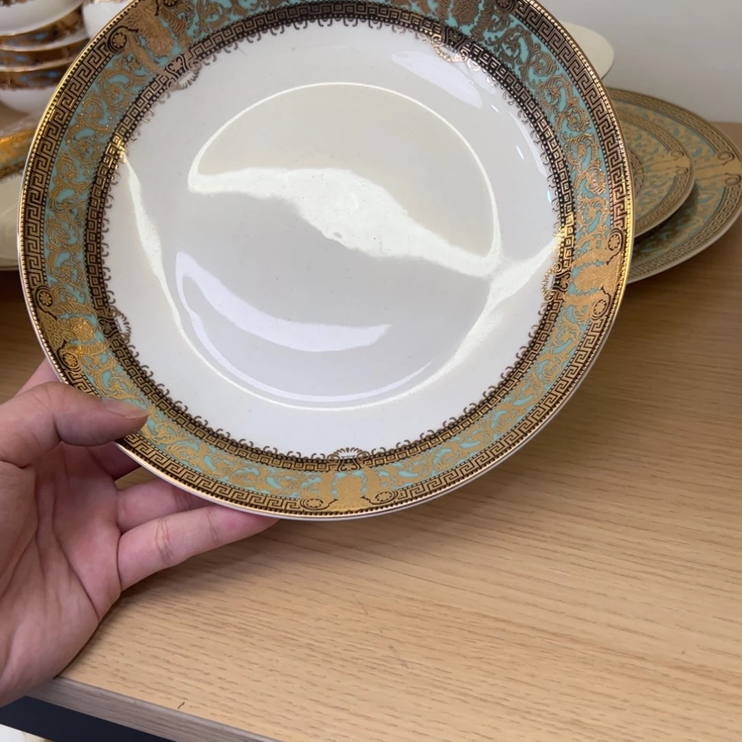 瓷片9寸深菜盘两个一单