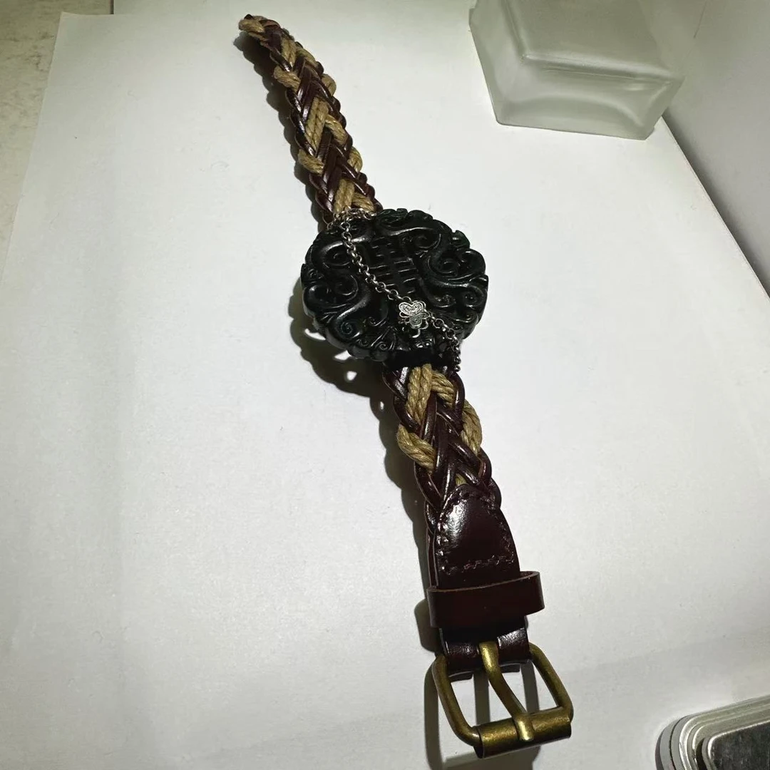 925银皮质手链 （老银工厂店）  时尚精品财运手串