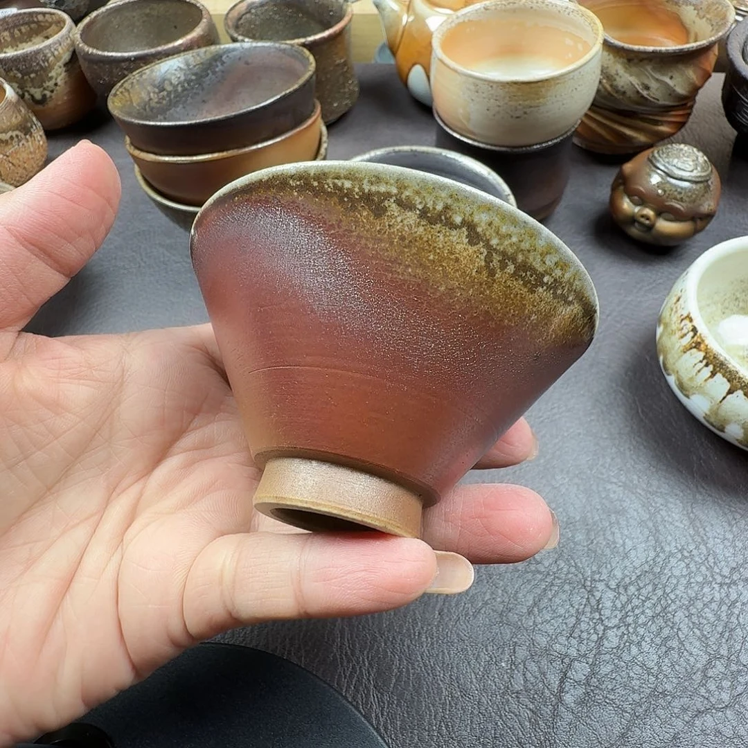 手工手作柴烧主人杯