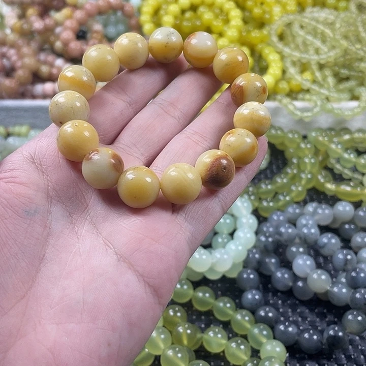 蛇纹石玉未镶嵌手链