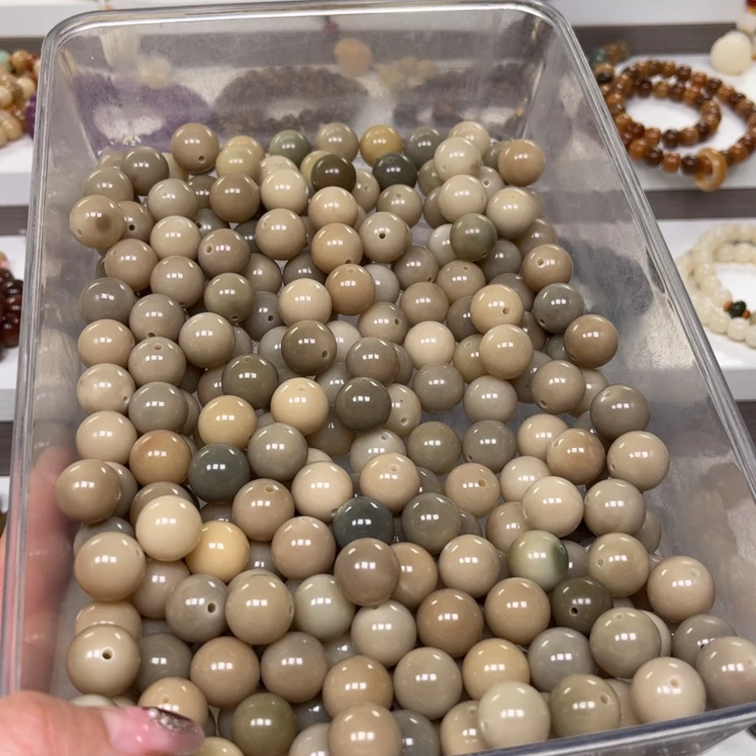 白玉菩提手串奶灰原著30颗