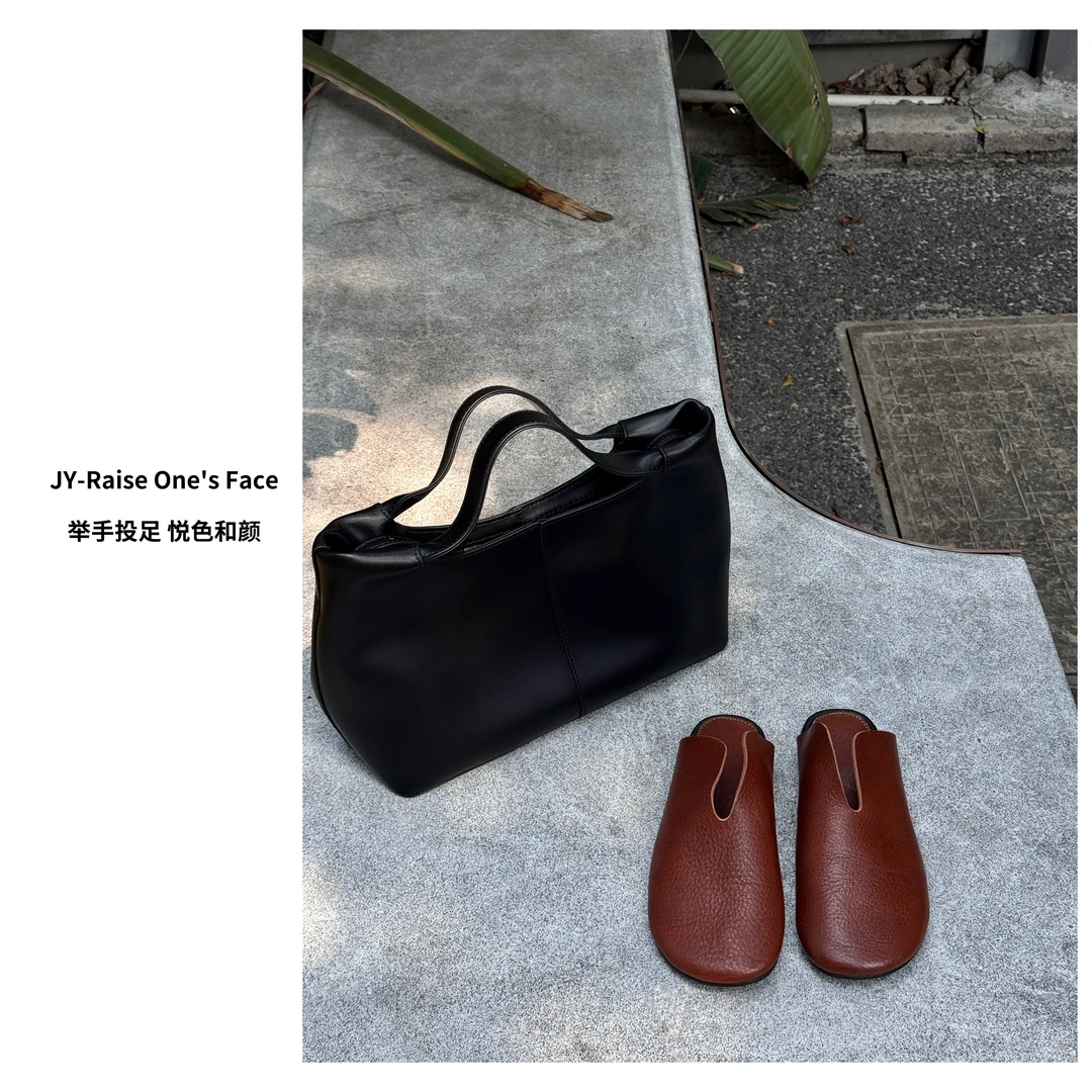 HUI - 【枫糖漫】712 焦糖色真皮便捷单鞋