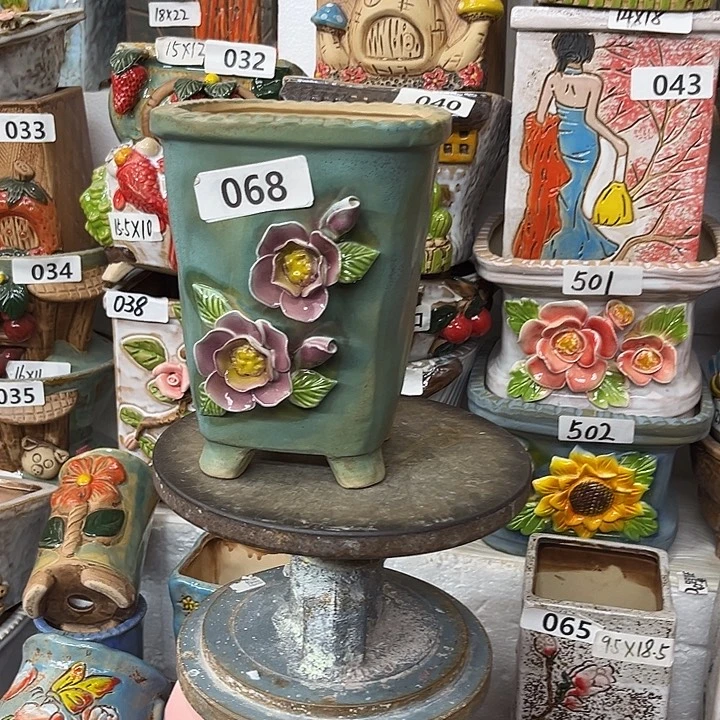 粗陶材质多肉花盆