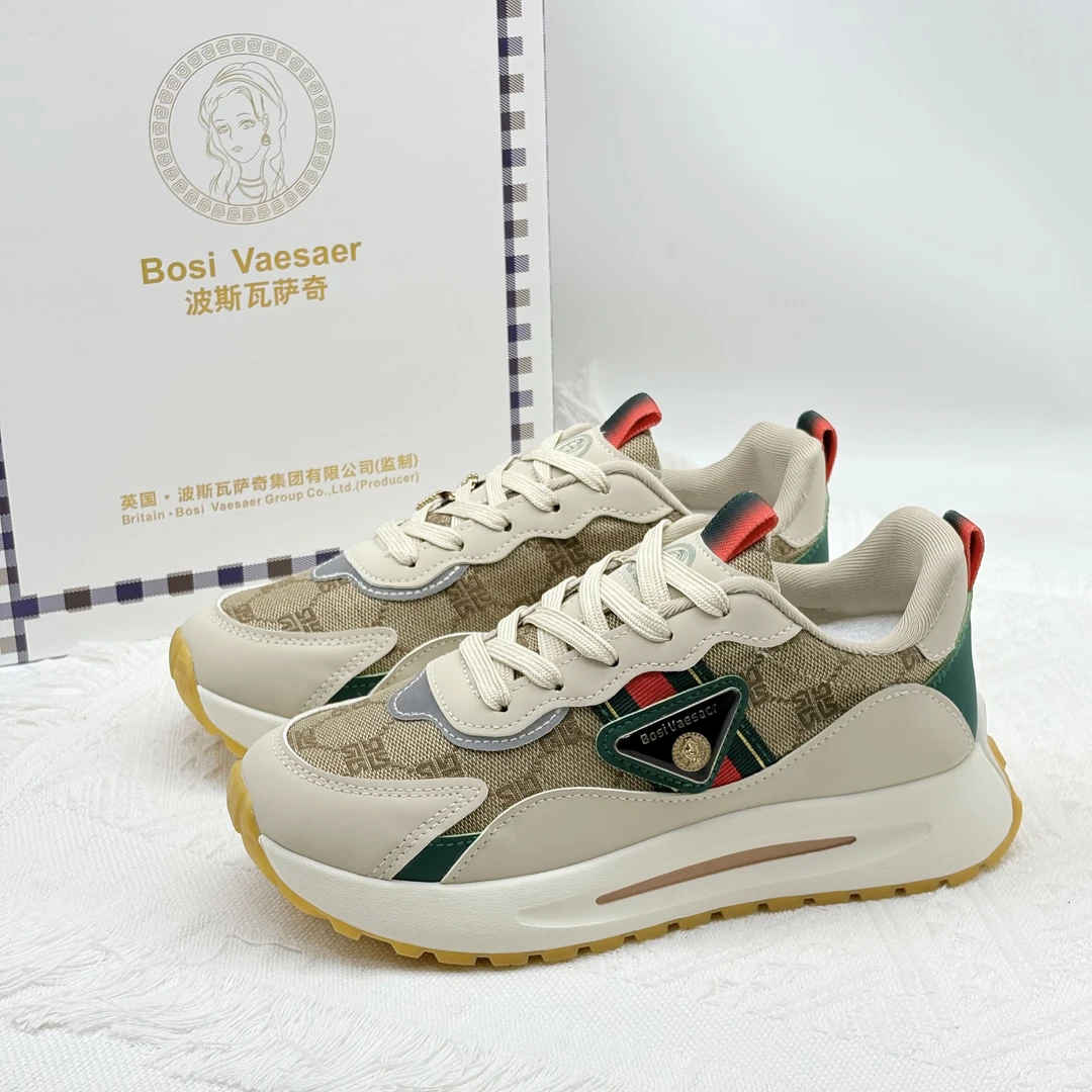 Bosi Vaesacr2025秋季新款波斯瓦萨奇百搭手工高定厚底轻奢时尚鞋